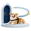 Happy dog and day-to-night path illustrating the FourPaw 60-day comfort promise