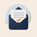 Illustrated order confirmation email icon
