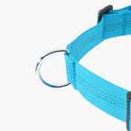 Aqua SafeWalk harness front D-ring and stitched webbing close-up
